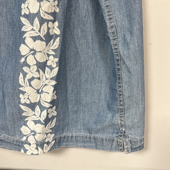 GAP HAWAIIN SHIRT, blue with white flowers, 100% cotton, L, good condition! - Picture 5 of 6
